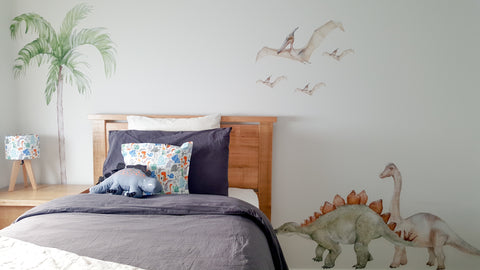 Dinosaur themed kids bedroom inspiration