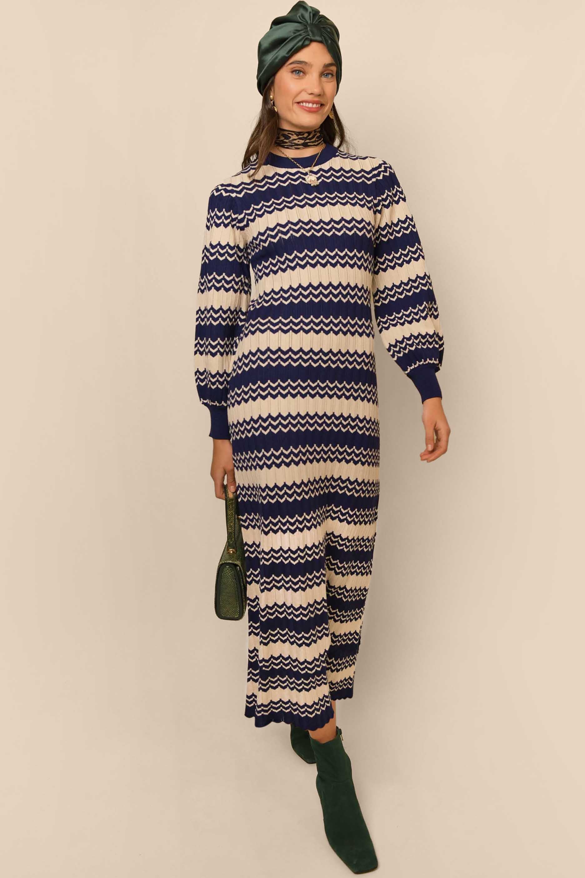 WIND AND SEA SEA SILK_BLEND KNIT / NAVY-