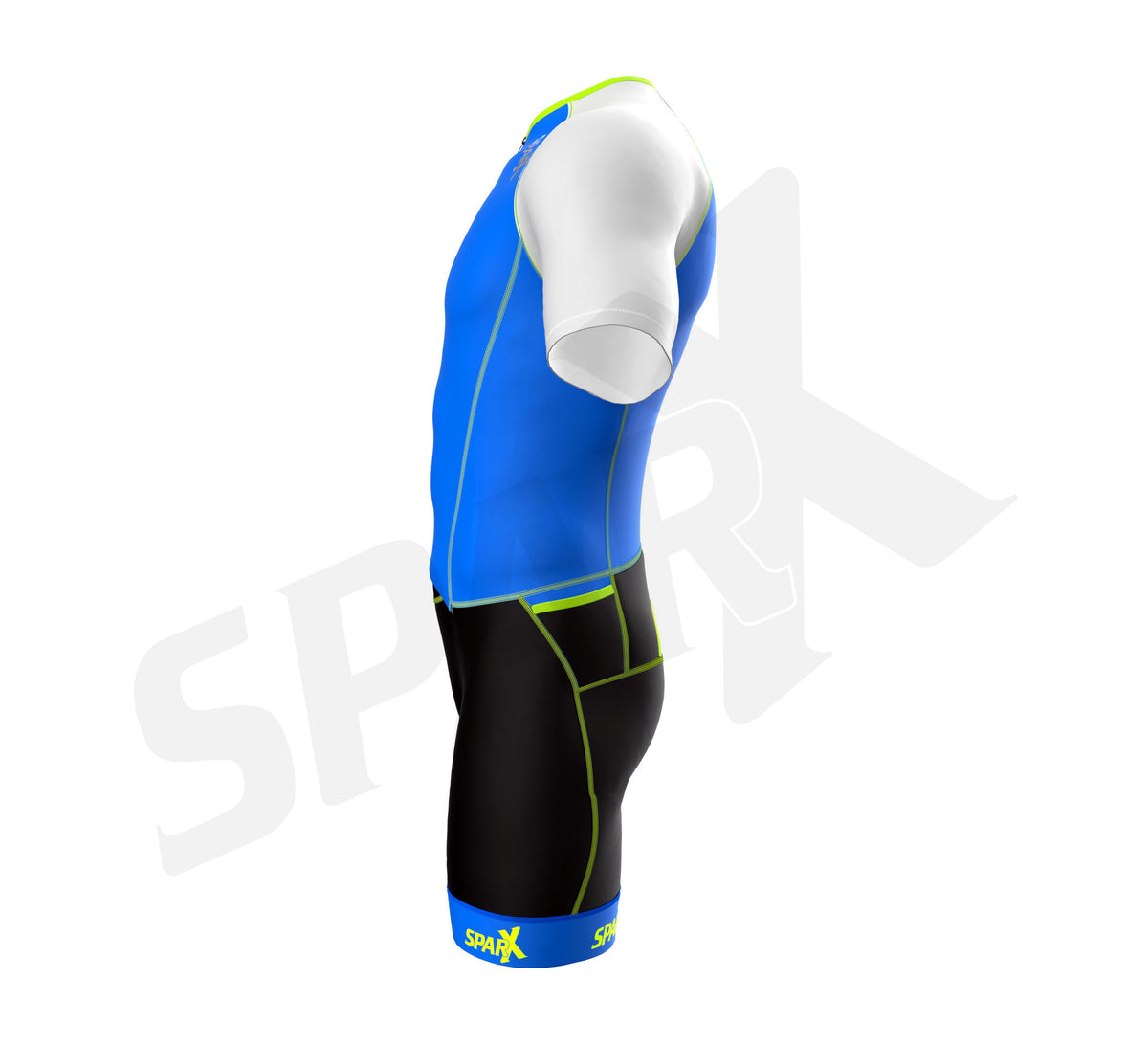 Sparx Men Elite Aero Short Sleeve Triathlon Suit Skinsuit Team Tri Suit Swim Bike Run 