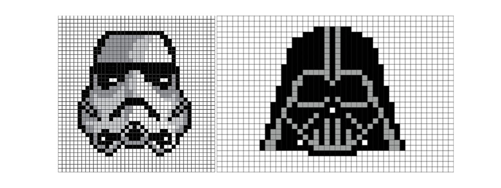 dessin pixel art star wars