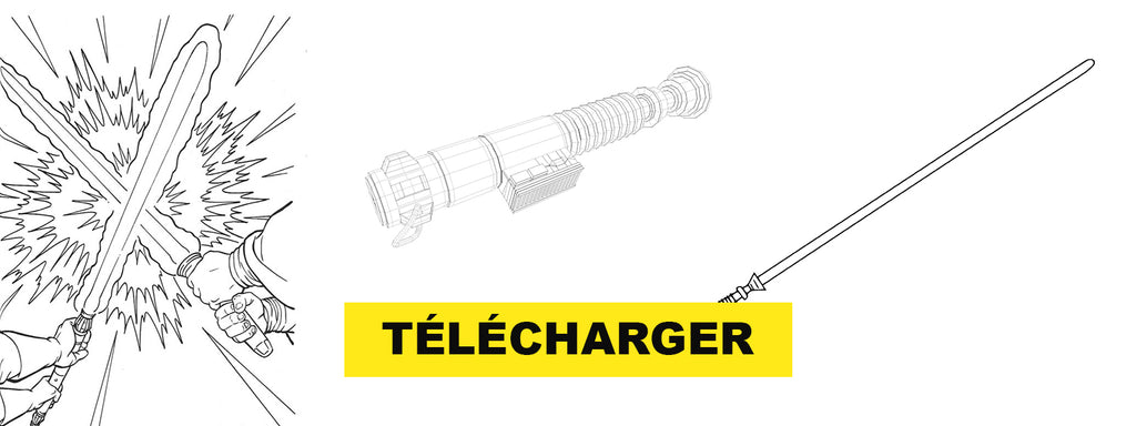 dessin sabre laser