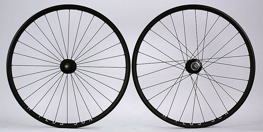 H Plus + Son Archetype Black Phil Wood Wheelset Radial Front 28h