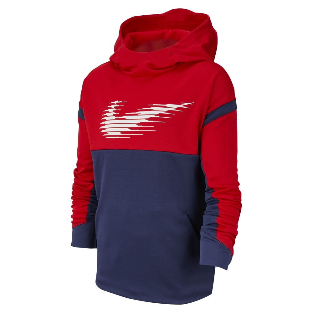 navy blue and red nike hoodie