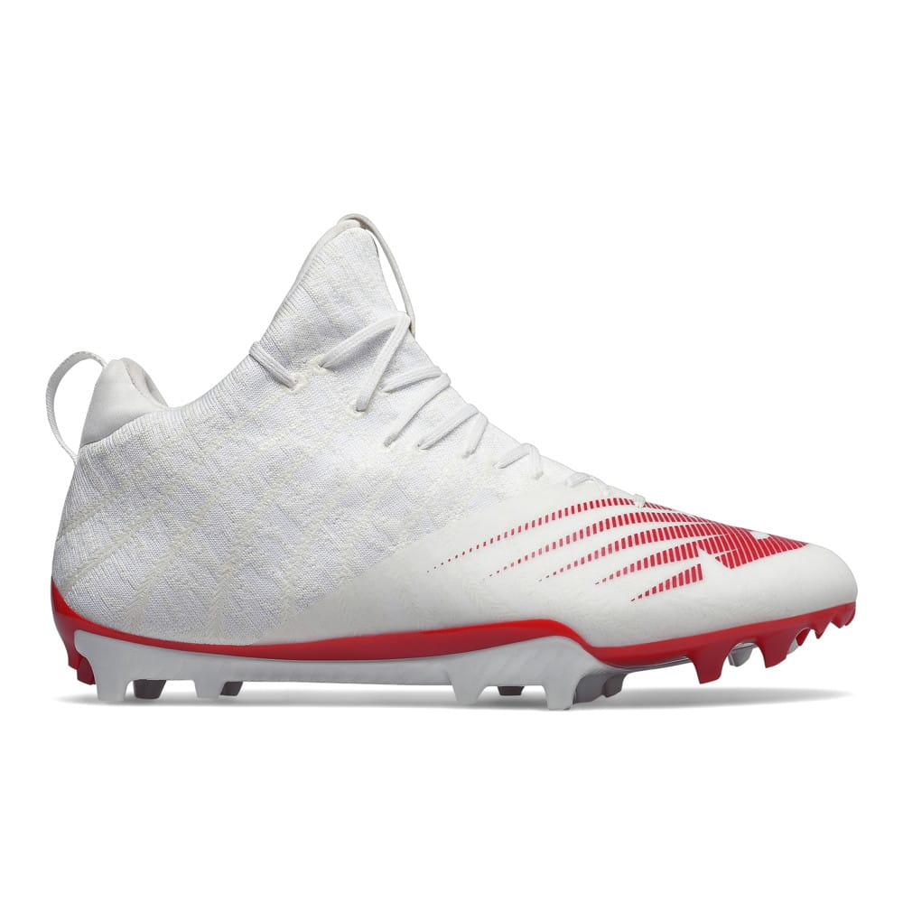 white and red cleats