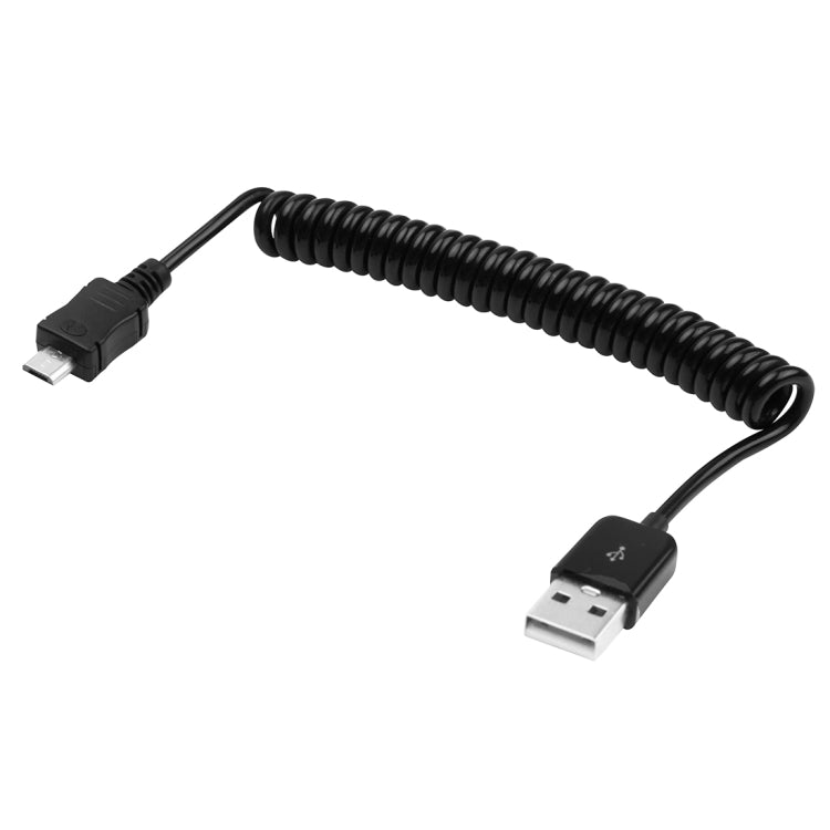Micro USB Data / Charger Retractable Coiled Cable Cable Extends