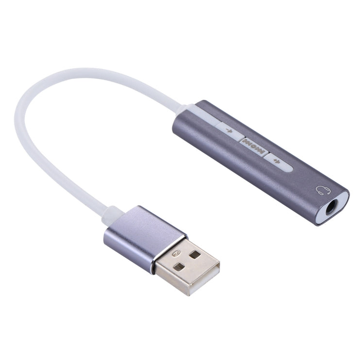 Aluminum Shell 3.5mm Jack External USB Sound Card HIFI
