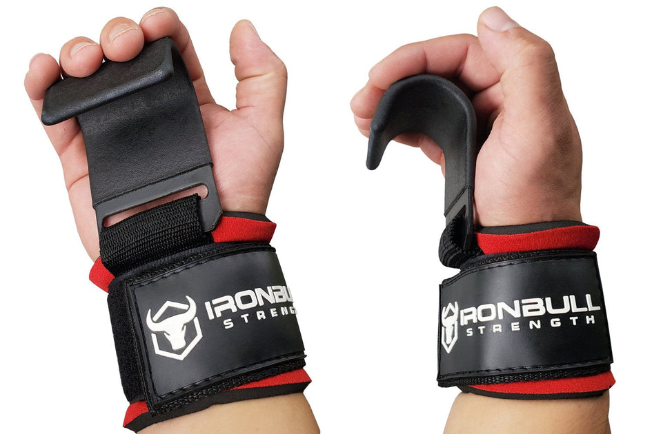 Pair Premium Wrist Hooks Lifting Straps with Padded Wraps for Max Grip Support 
