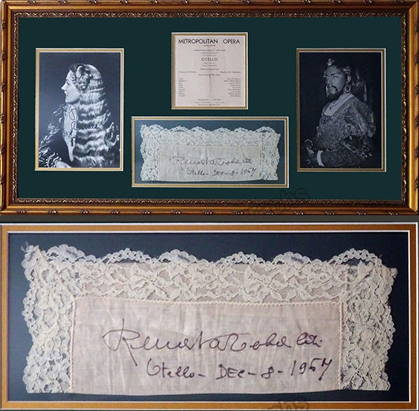 Renata Tebaldi – Signed Handkerchief from Otello
