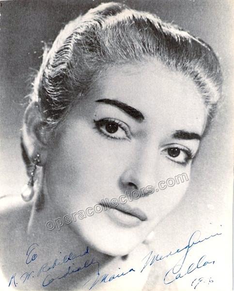 Maria Callas Autograph Signed Photograph 1956 Tamino 2380