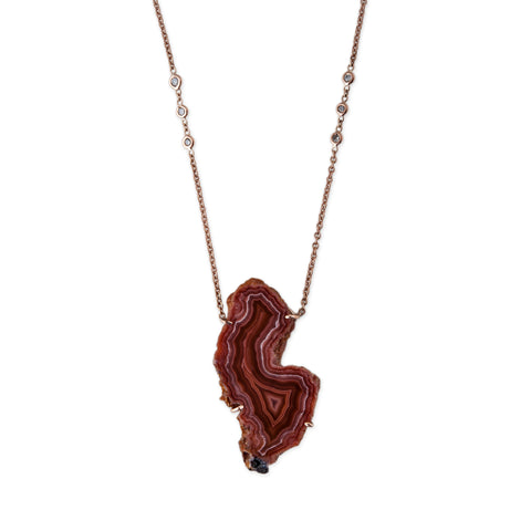FREEFORM RED AGATE NECKLACE