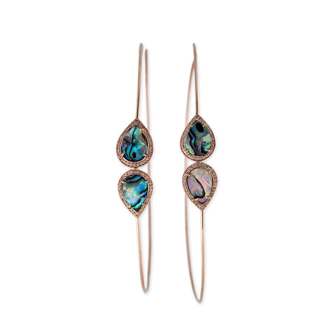 MIRRORED ABALONE HOOPS