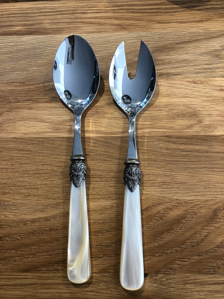 Italian Salad Servers Ivory