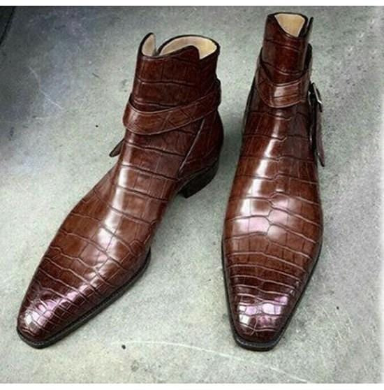 mens alligator dress boots