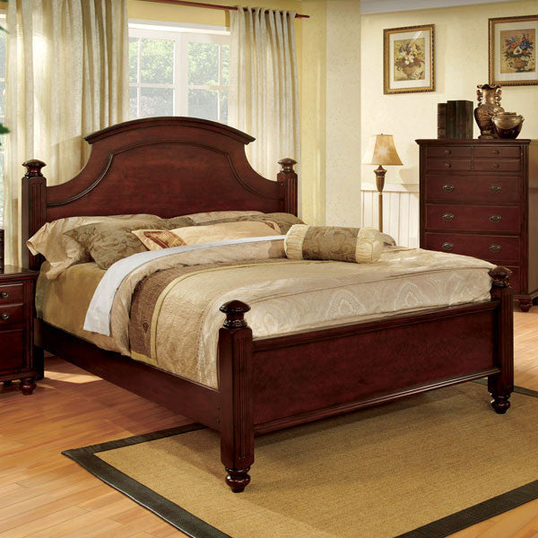 Gabrielle French Country Style Dark Cherry Finish Bed Frame Set Ebay 5061