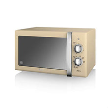 Load image into Gallery viewer, Swan SM22130CN Retro Manual Microwave, 20 Litre, 800w, Cream - iBuy Africa 
