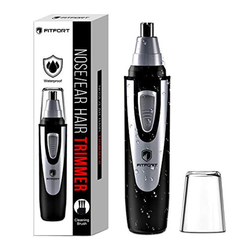Ear and Nose Hair Trimmer Clipper - 2019 Professional Painless Eyebrow and Facial Hair Trimmer for Men and Women, Battery-Operated, IPX7 Waterproof Dual Edge Blades for Easy Cleansing(Black) - iBuy Africa 
