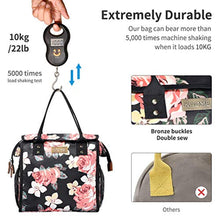 Load image into Gallery viewer, Kaome Lunch Bag Floral Print Large Insulated Cooler and Warmer - Tote Bag for Camping Travel School Waterproof Leakproof Food Box Cooler Bag (Pink) - iBuy Africa 
