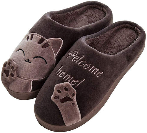 Winter Slippers House Slippers Cute Indoor Faux Fur Anti-Slip Warm Plush Home Shoes for Women and Men - iBuy Africa 