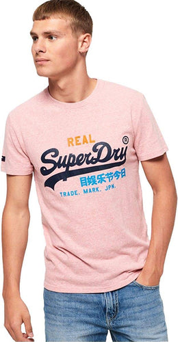 Superdry Men's Vintage Logo Tri Tee T-Shirt pink - blue - orange - iBuy Africa 