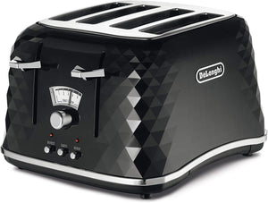 De'Longhi Brillante CTJ4003W 4-Slice Toaster - White, black and red - iBuy Africa 