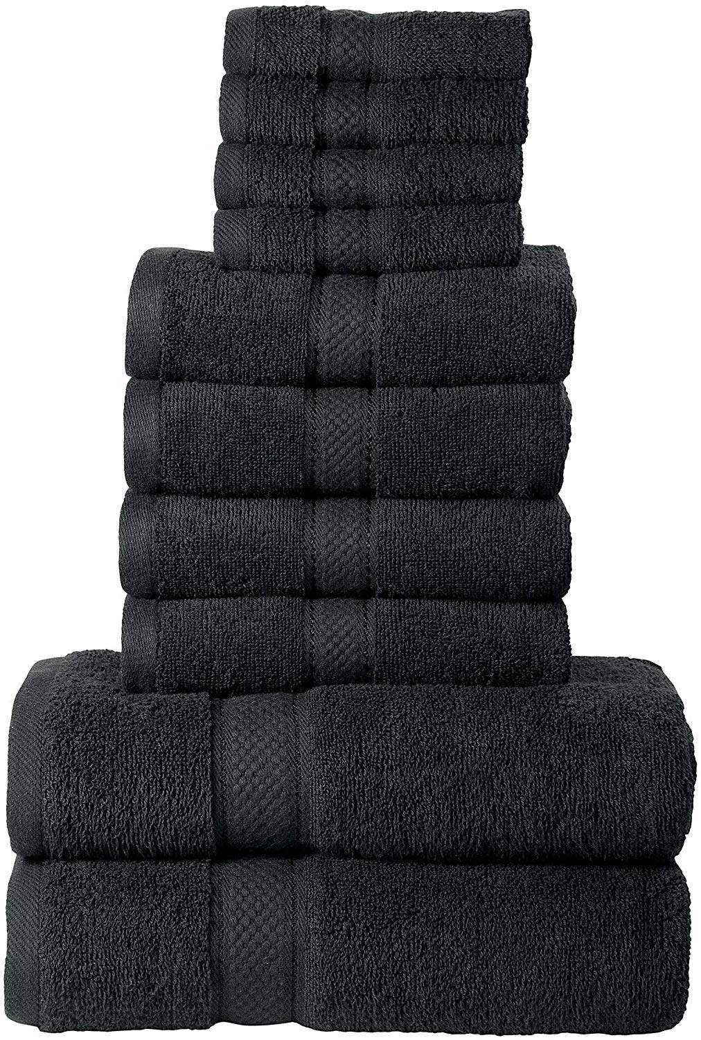 Todd Linens 10-Piece Bale Bath Towel Gift Set – 500 GSM 100% Cotton: 4 Hand Washcloths, 4 Face, 2 Bath | Blue Bathroom Accessories, Turquoise - iBuy Africa 