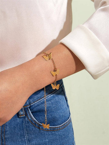 1pc Butterfly Tassel Charm Chain Bracelet - FLJ CORPORATIONS
