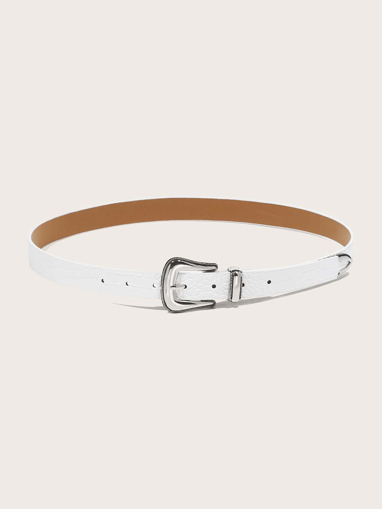 Croc Pattern Buckle Belt - FLJ CORPORATIONS