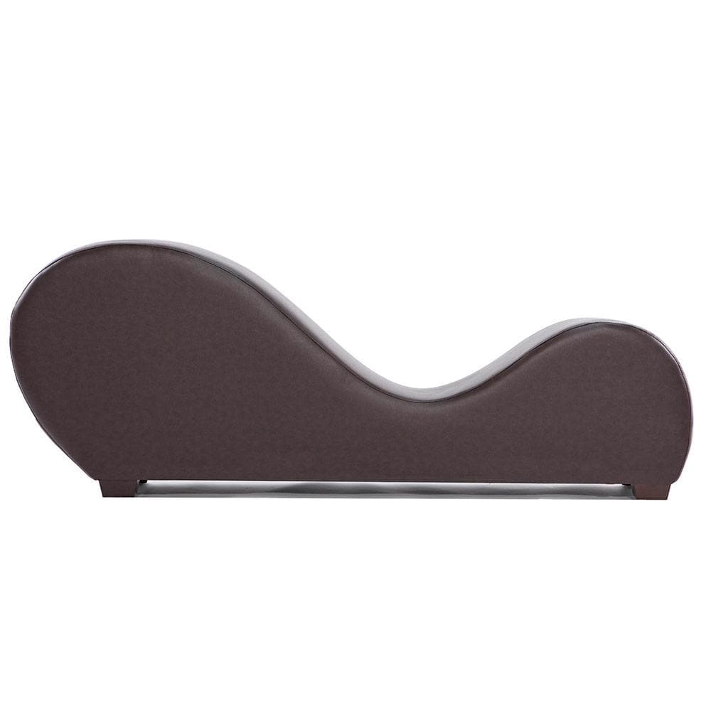 Mobilis Premium Bonded Leather Yoga Stretch Chaise Lounge, Brown - FLJ CORPORATIONS