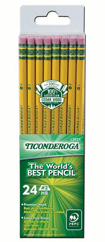 Ticonderoga Pencil, 24 Count, Unsharpened