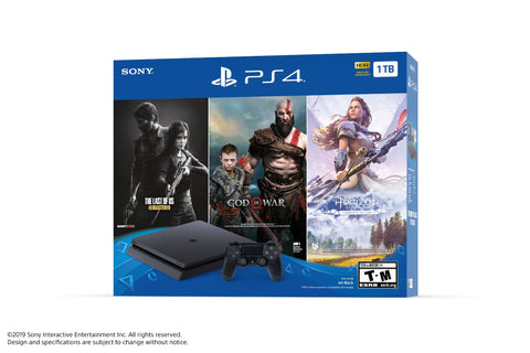 Sony PlayStation Slim 4 1TB Only on PlayStation PS4 Console Bundle, Black