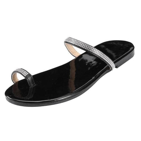 SAGACE Fashion Sexy Roman Rhinestone Summer Women Slippers 2020 flat Shoes outdoor Female beach slippers Women flip flops Newst