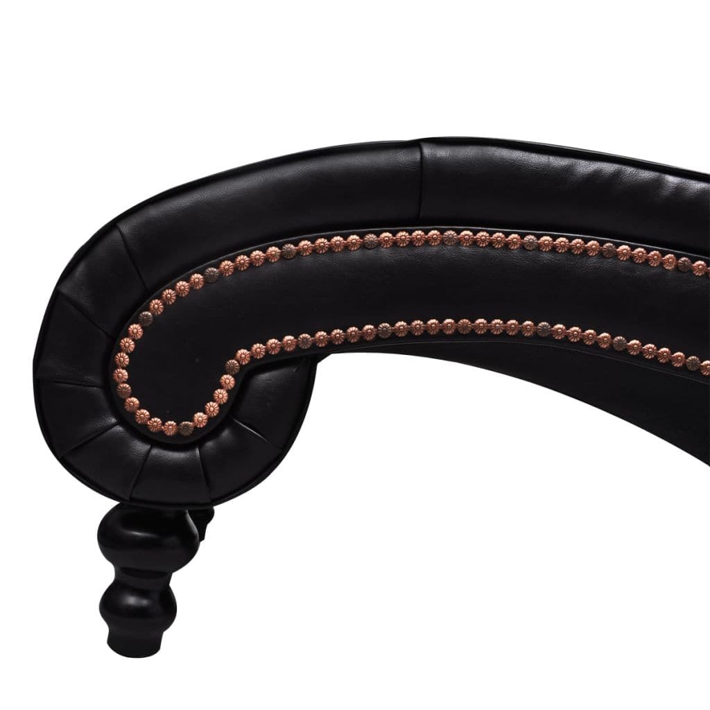 Chesterfield Brown Chaise Lounge Button Tufted - FLJ CORPORATIONS