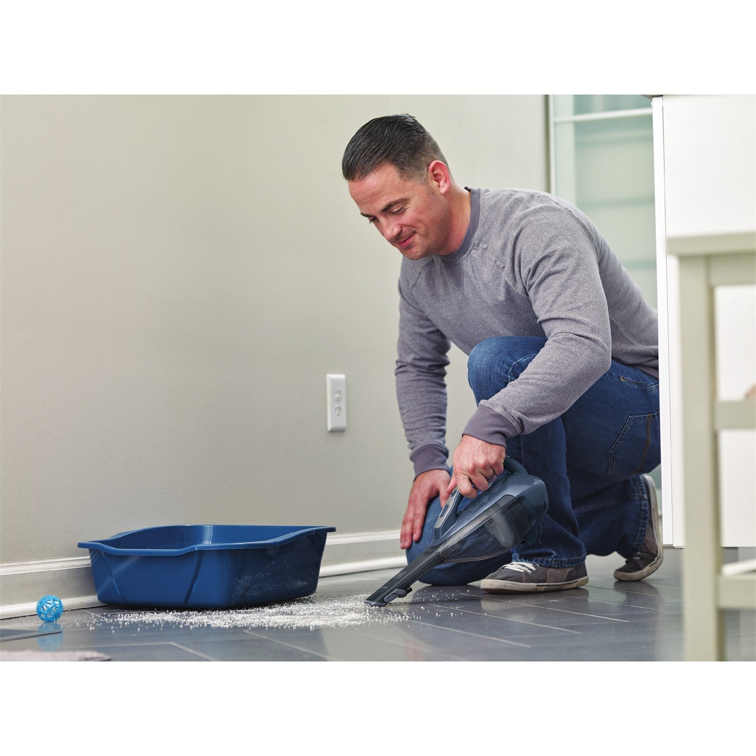 BLACK+DECKER Cordless Lithium Hand Vacuum (Slate Blue), HLVA315J62 - FLJ CORPORATIONS