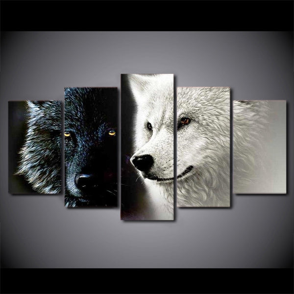
  Tableau 5 parties loup – Animal Totem
  