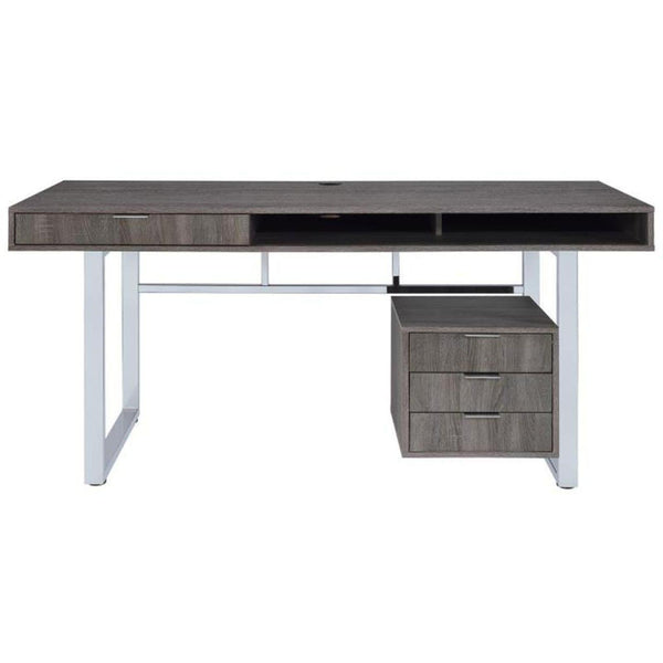 Weathered Grey Writing Desk Adams Furniture