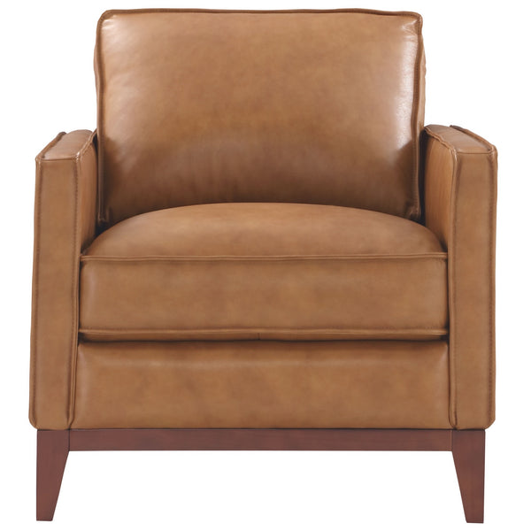 camel colored armchair