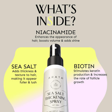 Vanity Wagon | Buy Arata Sea Salt Thickening Hair Spray with Biotin & Niacinamide