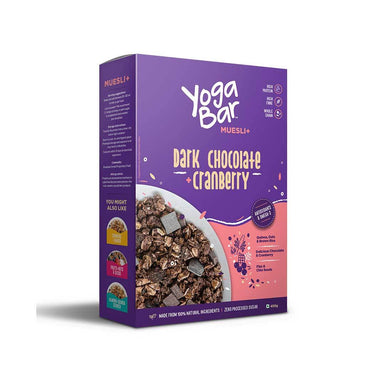 Yoga Bar Muesli with Dark Chocolate and Cranberry - Front View