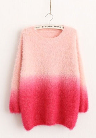 C0512 - Fluffy Ombre Pullover (3 Colors)