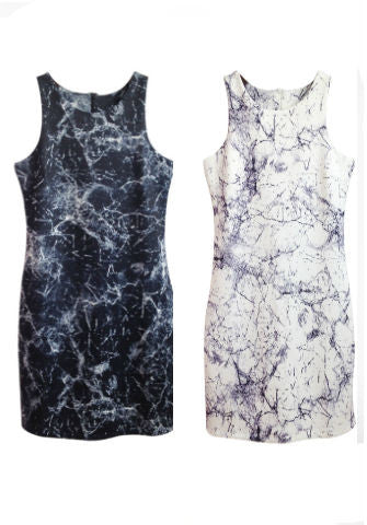 C0522 Marble Shift Dress