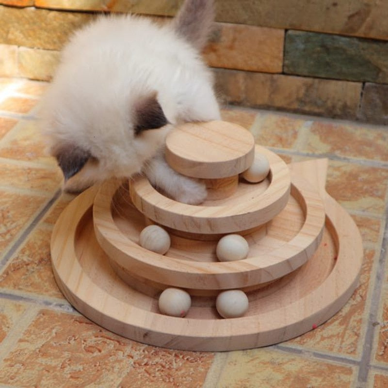 cat ball track tower