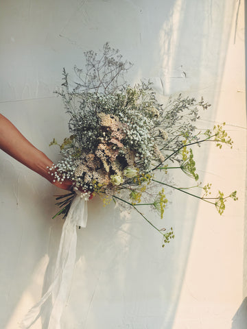 dried bridal bouquet, late summer early fall 