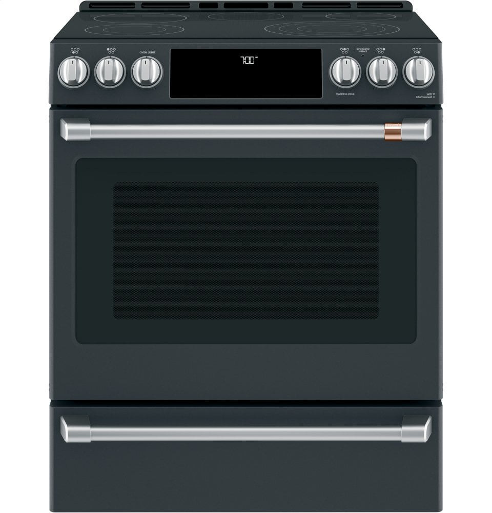 Load image into Gallery viewer, Cafe CES700P3MD1 Café 30" Smart Slide-In, Front-Control, Radiant And Convection Range