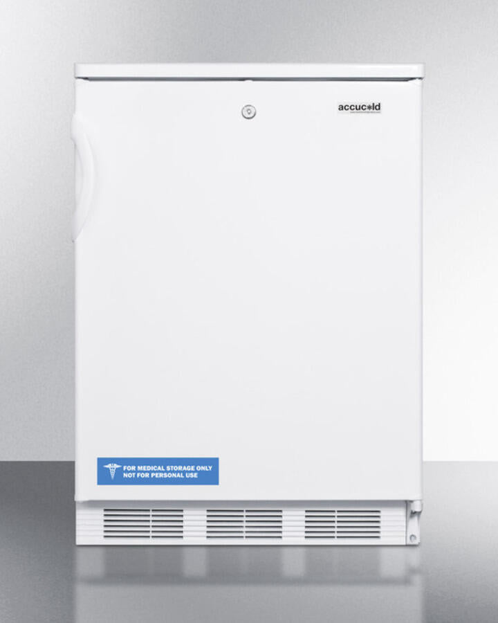 Load image into Gallery viewer, Summit FF6L Freestanding Counter Height All-Refrigerator For General Purpose Use, With Front Lock, Automatic Defrost Operation And White Exterior