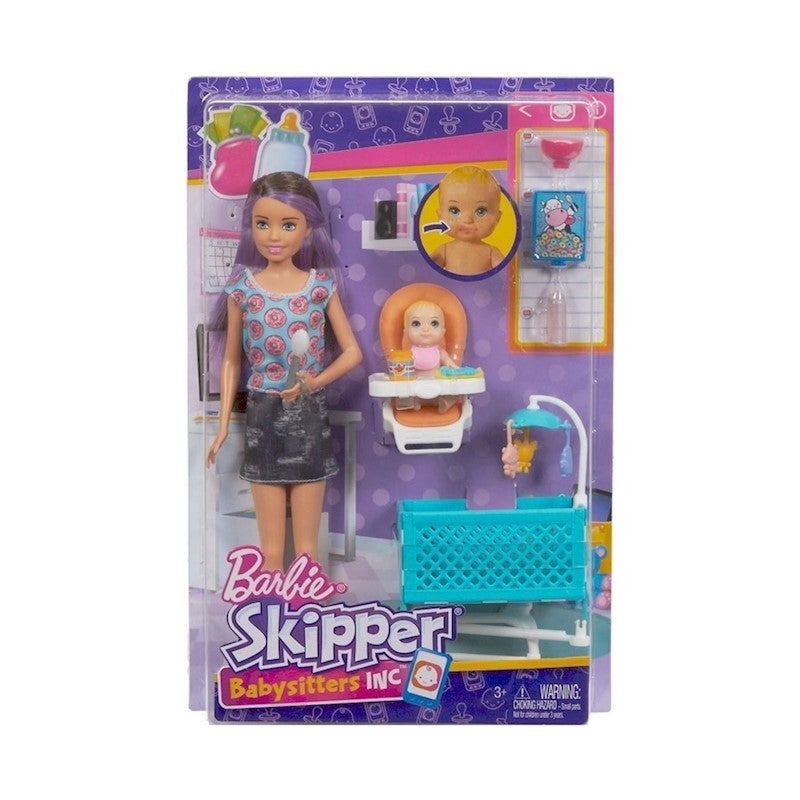 Barbie Babysitting Playset with Skipper Doll, Color-Change Baby – sunnytoysngifts.com