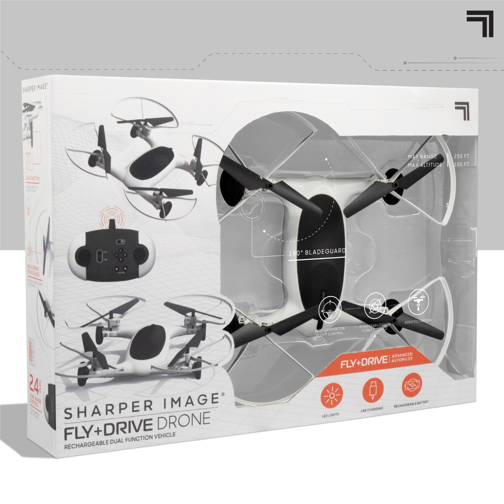 sharper image rechargeable remote control camera drone