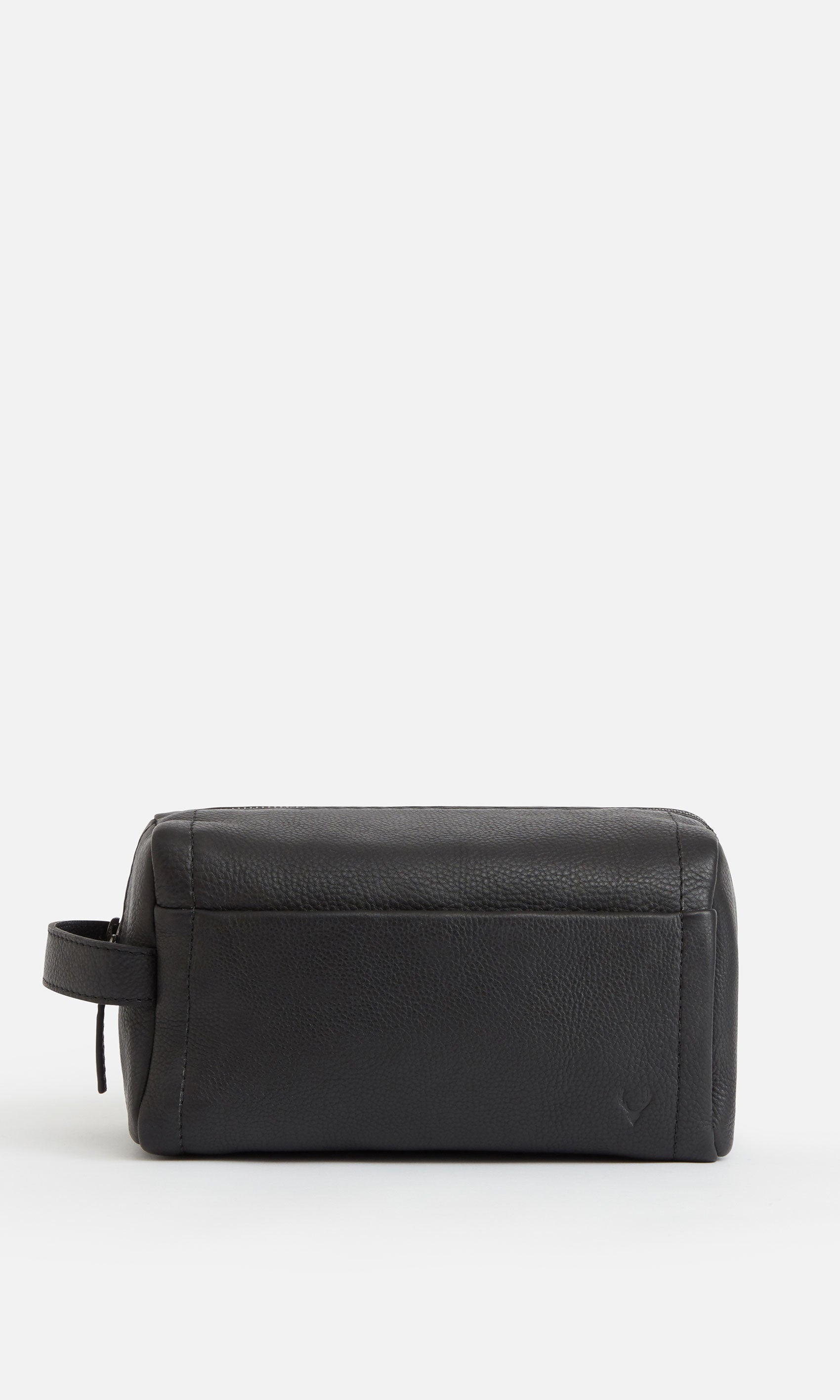 Brompton Leather Wash Bag In Black