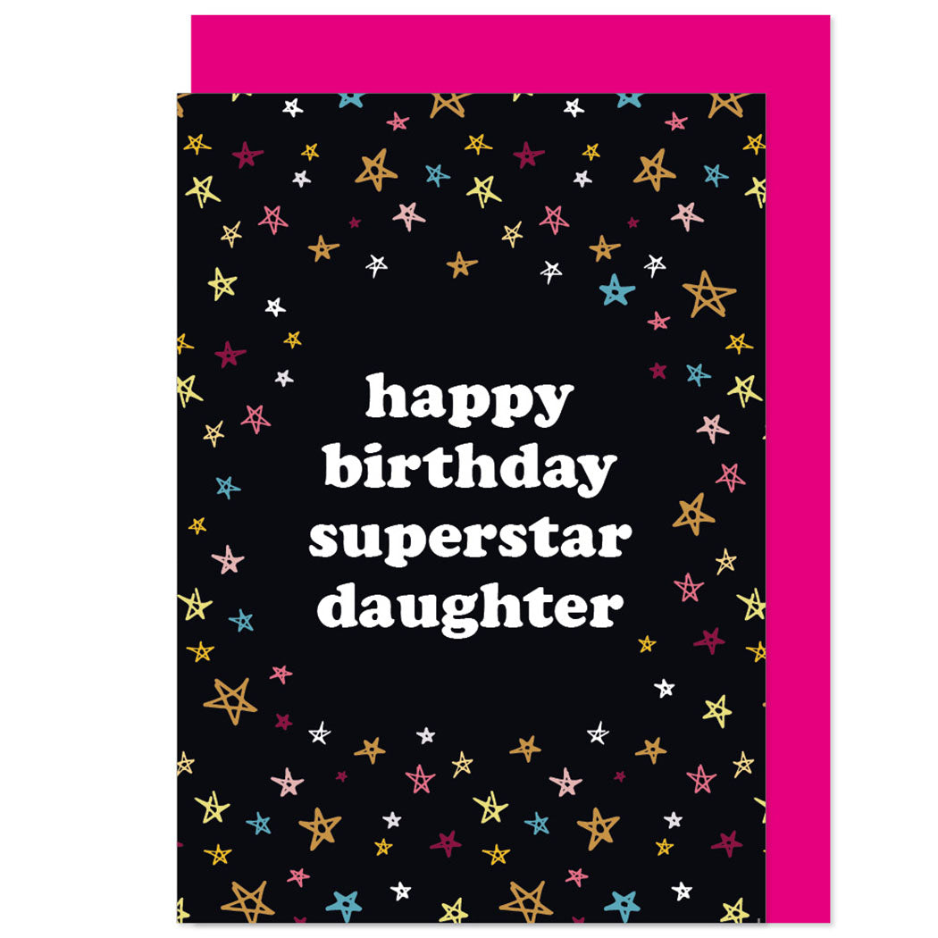 Superstar Daughter Birthday Card – bowandbell