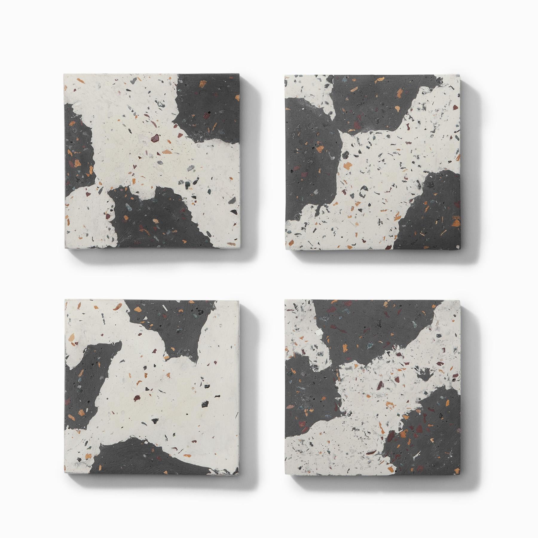 

Charcoal & White Terrazzo Coasters, Black