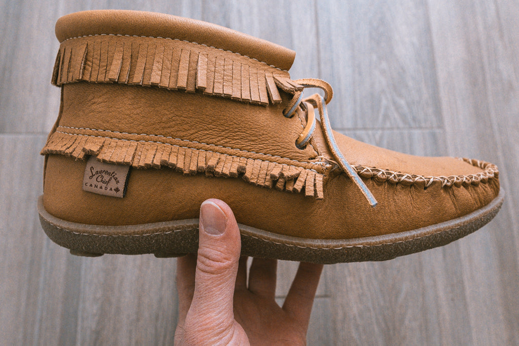 fringed moccasin boots for men and women